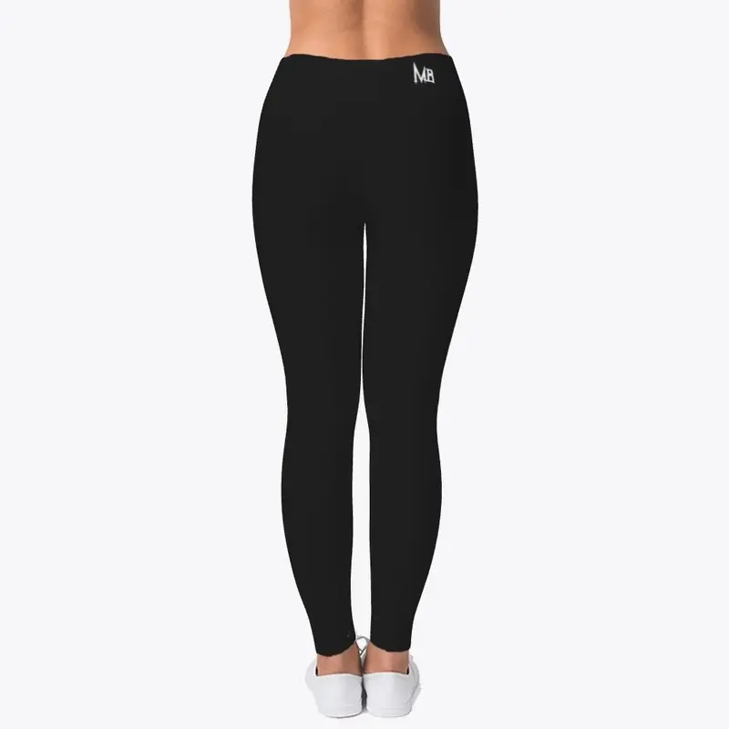 No Burn, No Mercy!"Black  sport leggings